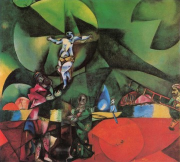 contemporain Tableau Peinture - Golgotha contemporain de Marc Chagall